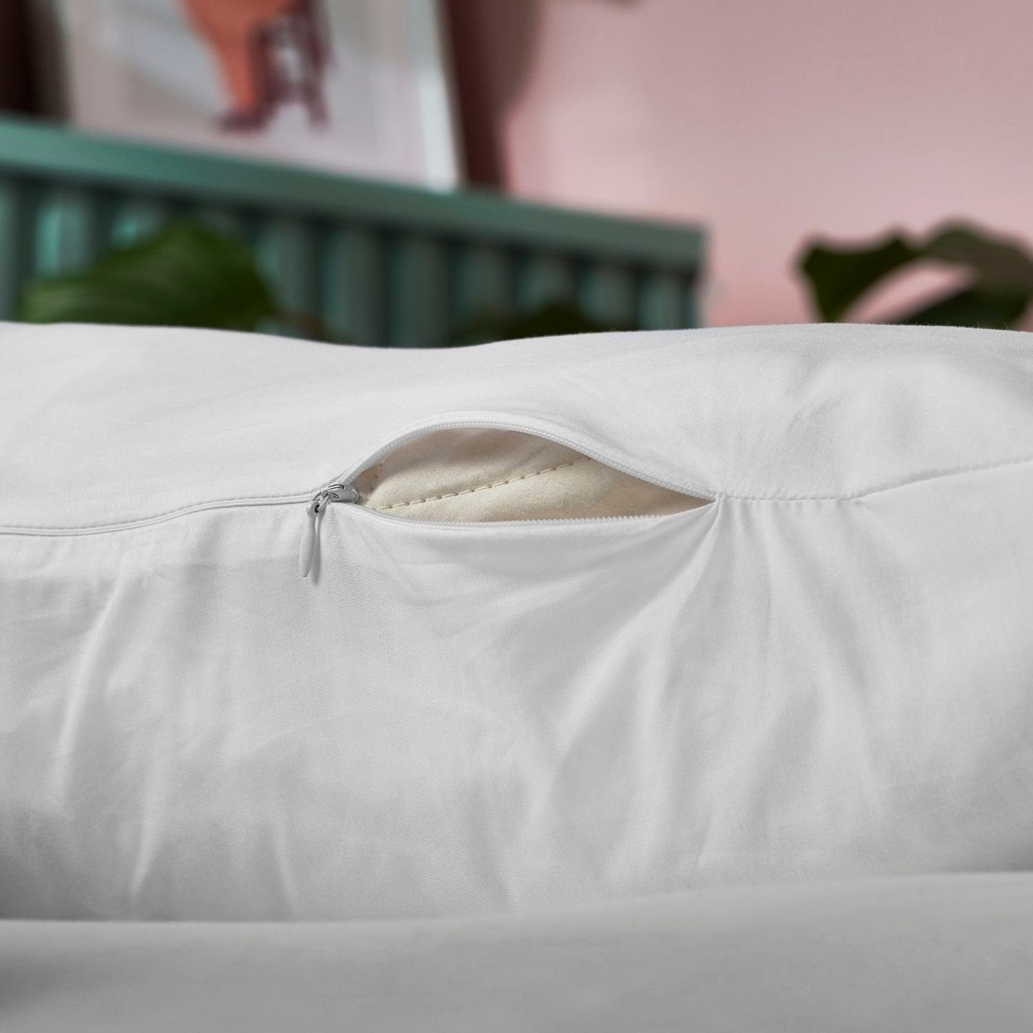 Product image of Arinta Organic Cotton V-Shaped Pillowcase - White by Woolroom – premium organic cotton bedding