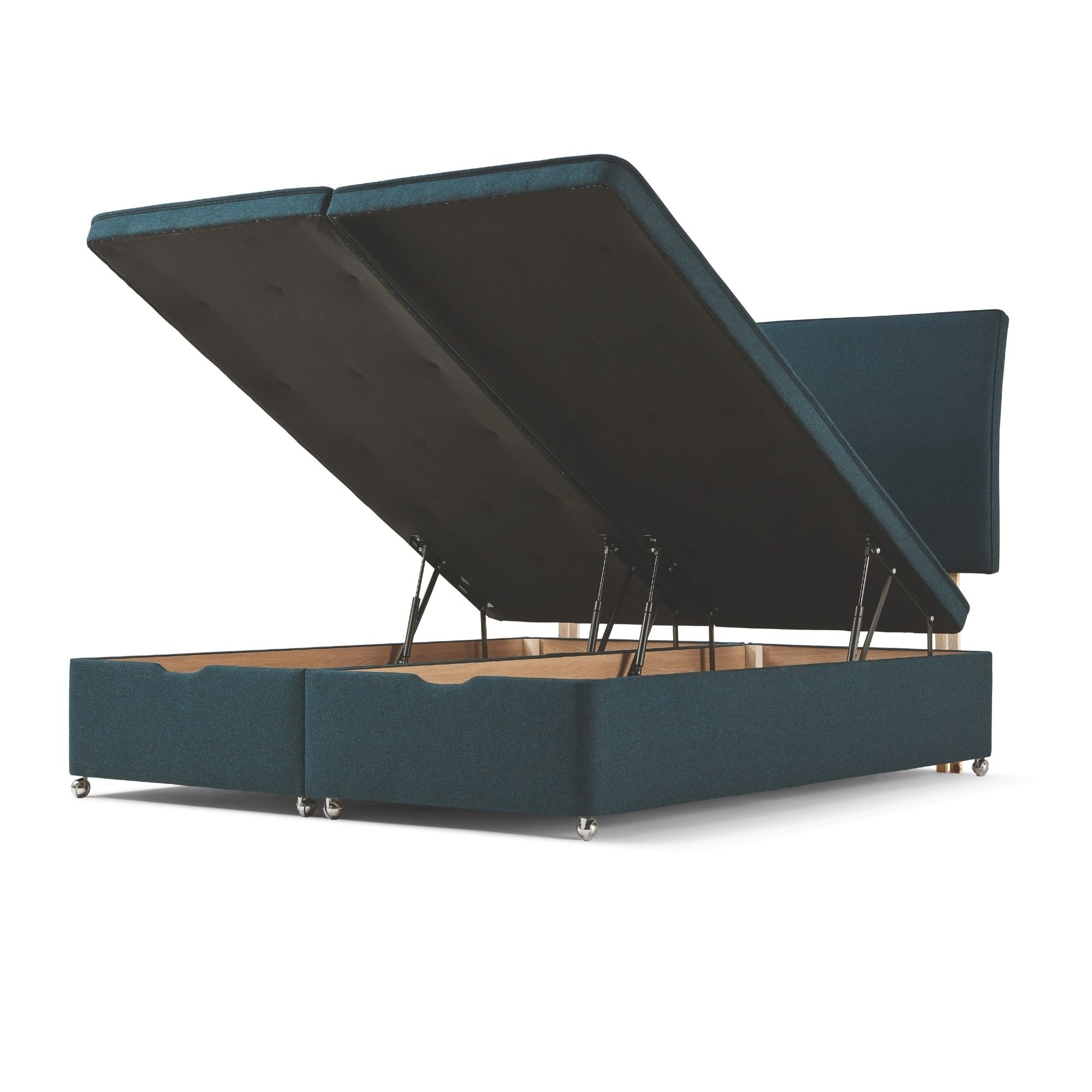 Product image of Kingston Upholstered Ottoman Divan - Light Grey by Woolroom – premium beds and mattresses