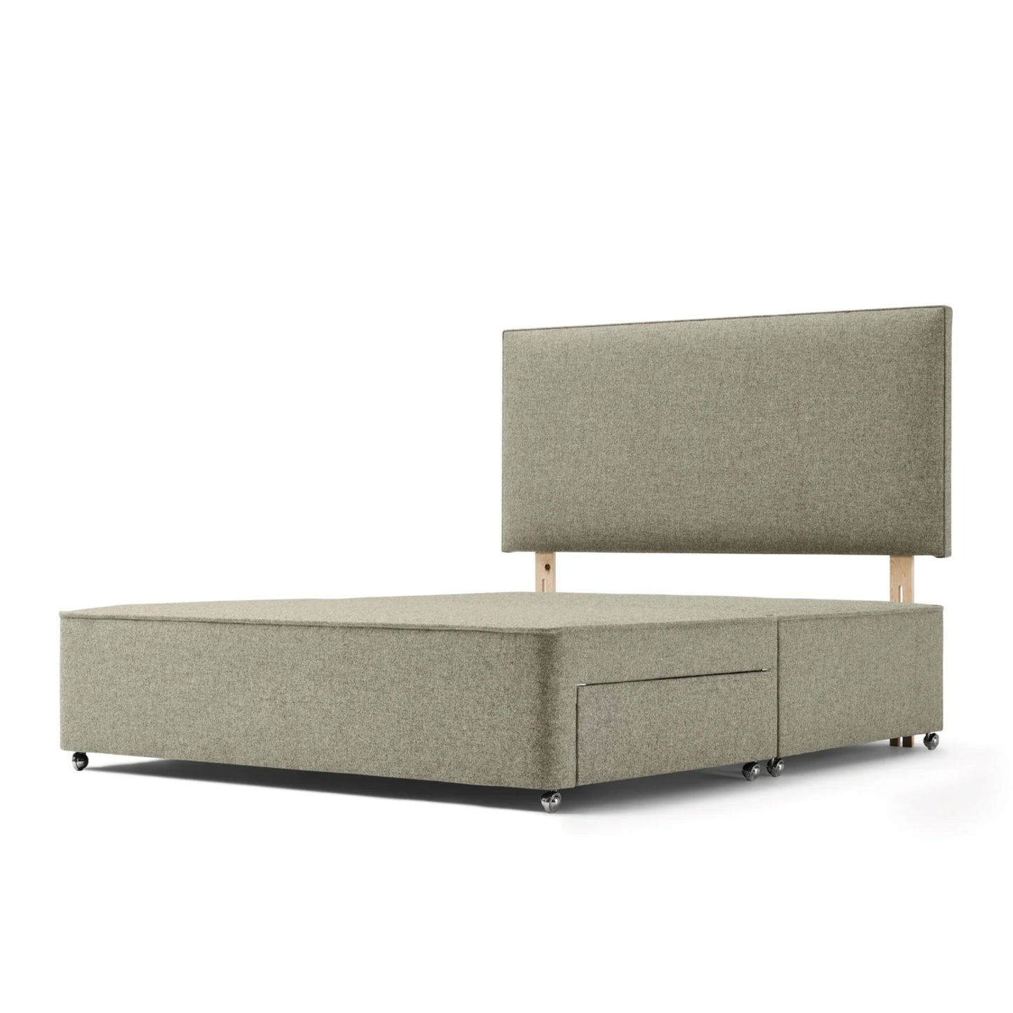 Broadway Strutted Headboard - Light Grey from Woolroom – natural headboards for better sleep