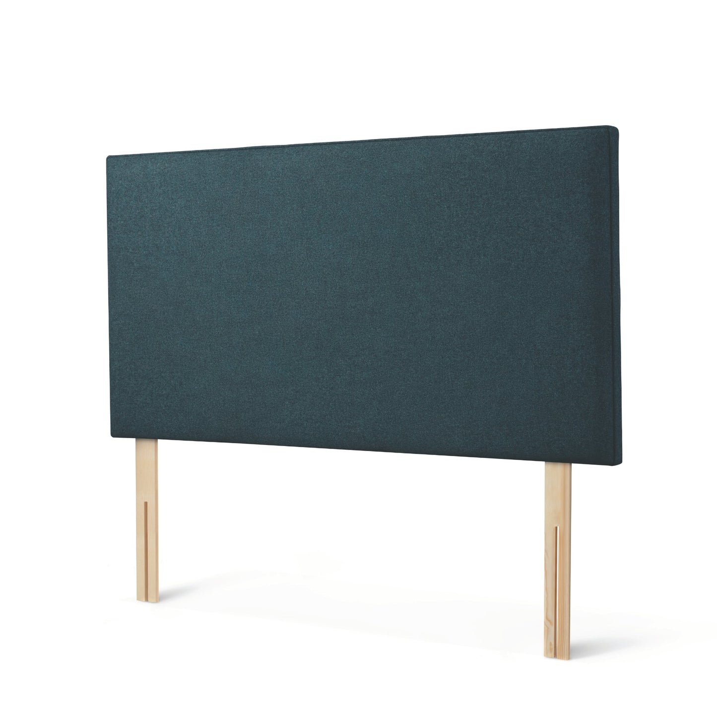 The Woolroom Broadway Strutted Headboard in Pine dark green upholstery is a stylish bed-fix addition to a bed