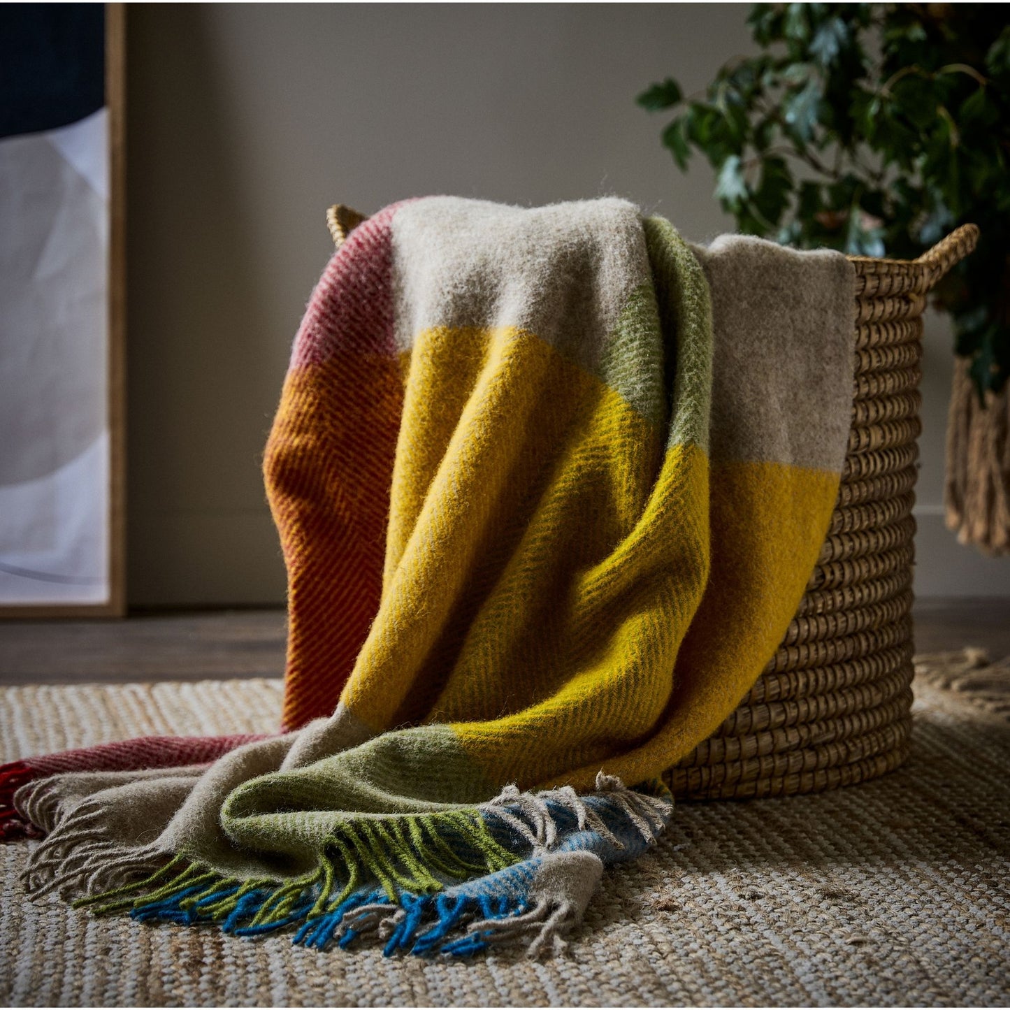 Harland Shetland Wool Throw - Multi from Woolroom – natural wool throws for better sleep