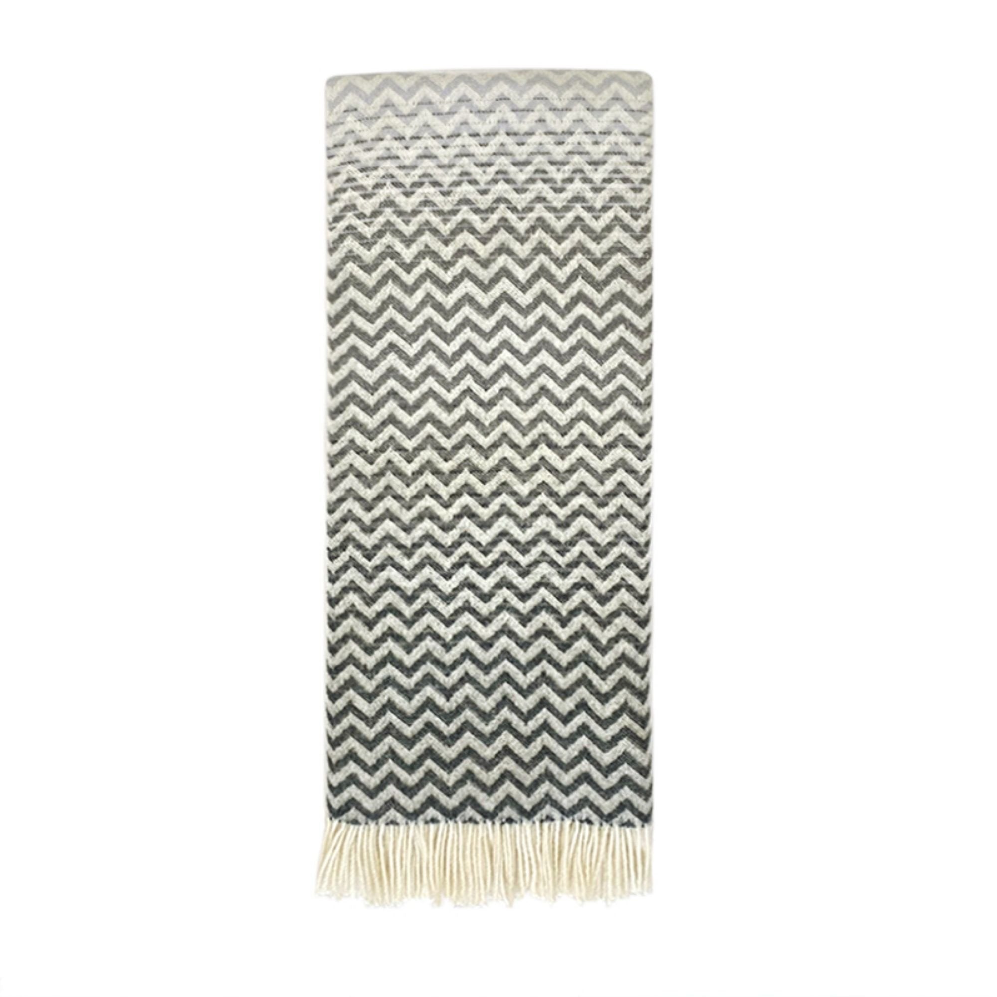 Product image of Woolroom Astrid Gradient Pure New Wool Throw - Grey by Woolroom – premium wool throws