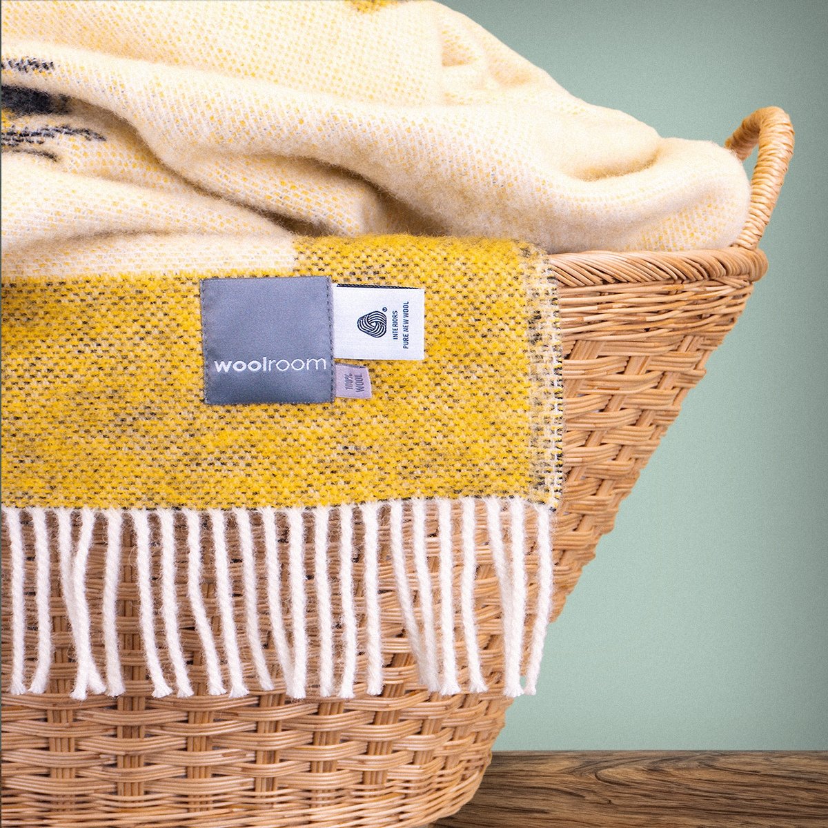 Wild and Wool Bee Wool Throw - Yellow and Black – natural wool throws by Woolroom