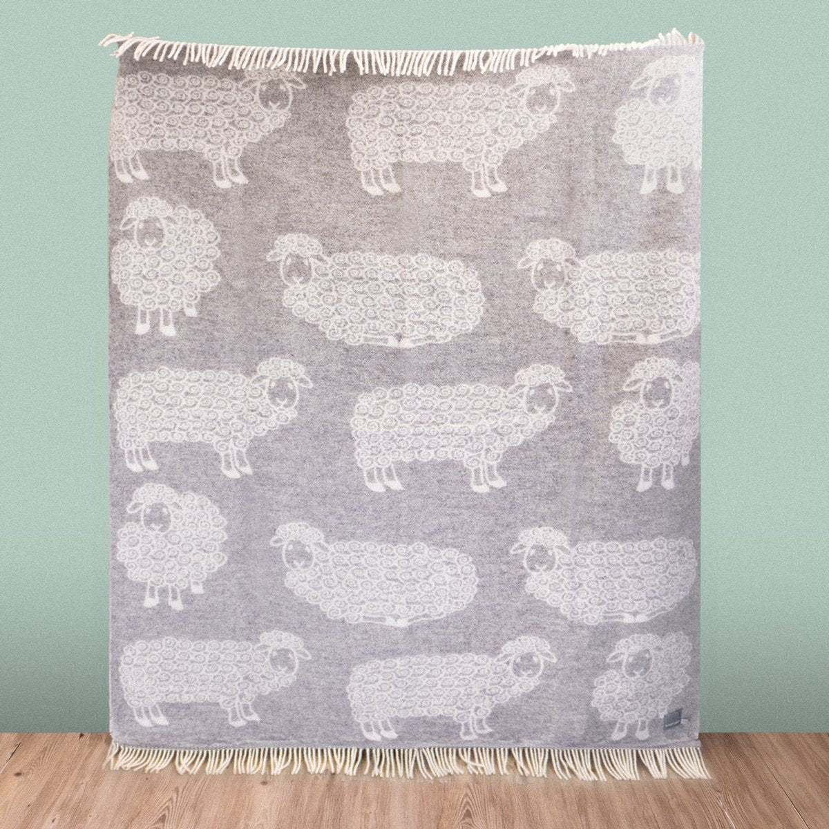Product image of Wild and Wool Lamb Wool Throw - Stone by Woolroom – premium wool throws