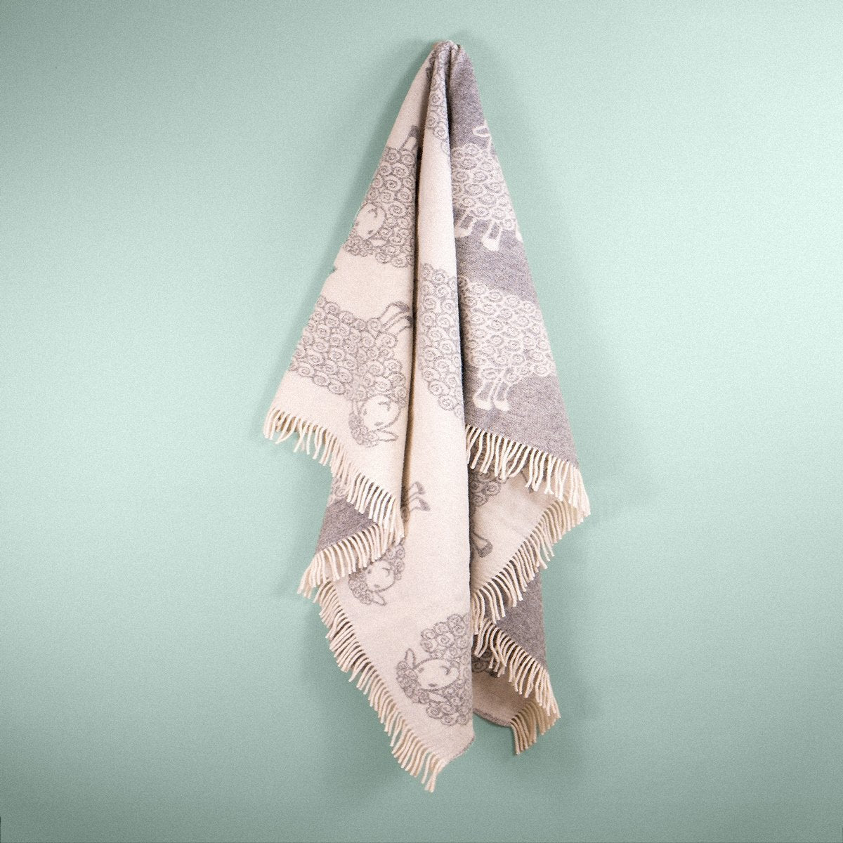 Woolroom Wild and Wool Lamb Wool Throw - Stone – crafted from natural materials for comfort