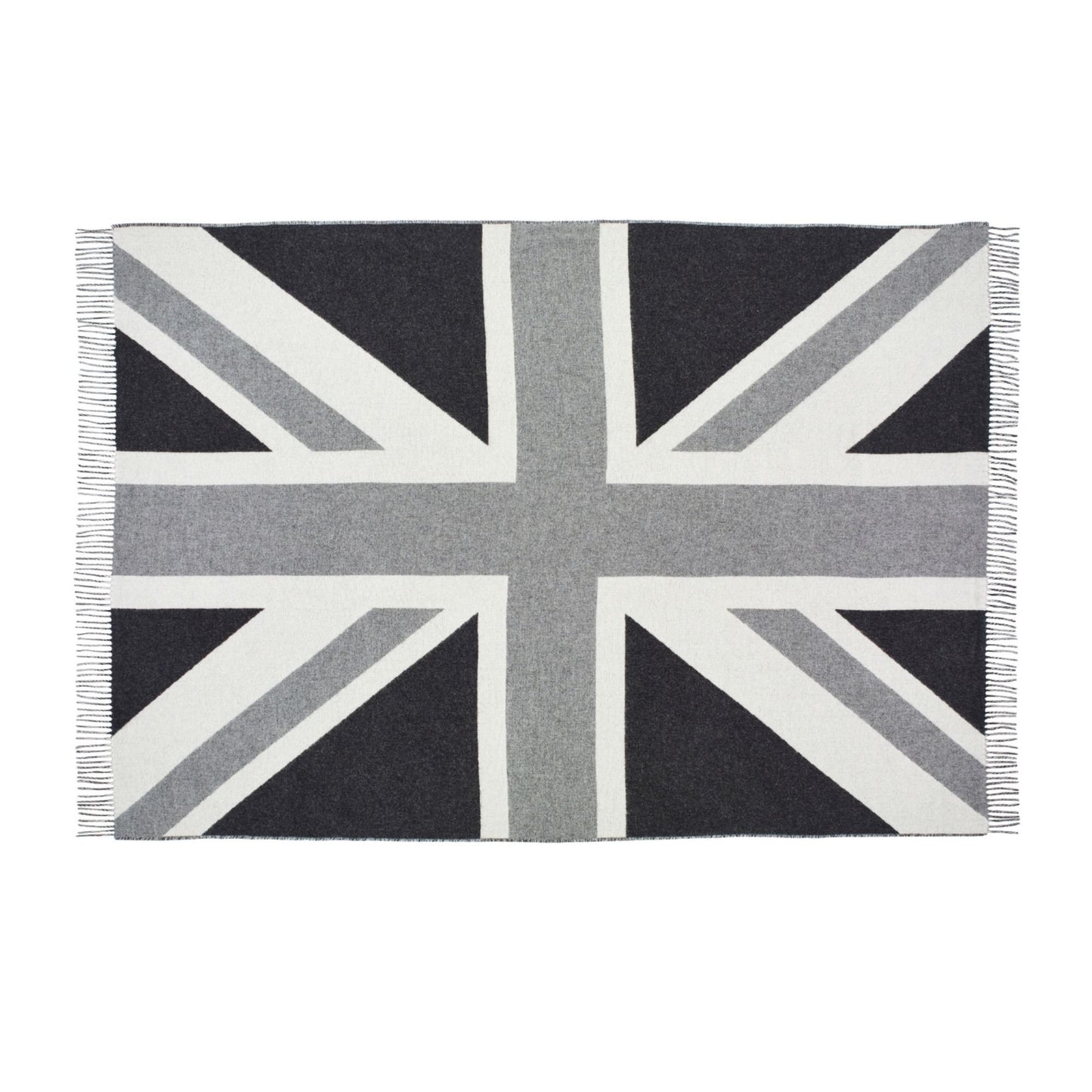 Product image of Woolroom Union Jack Merino Throw - Grey by Woolroom – premium wool throws