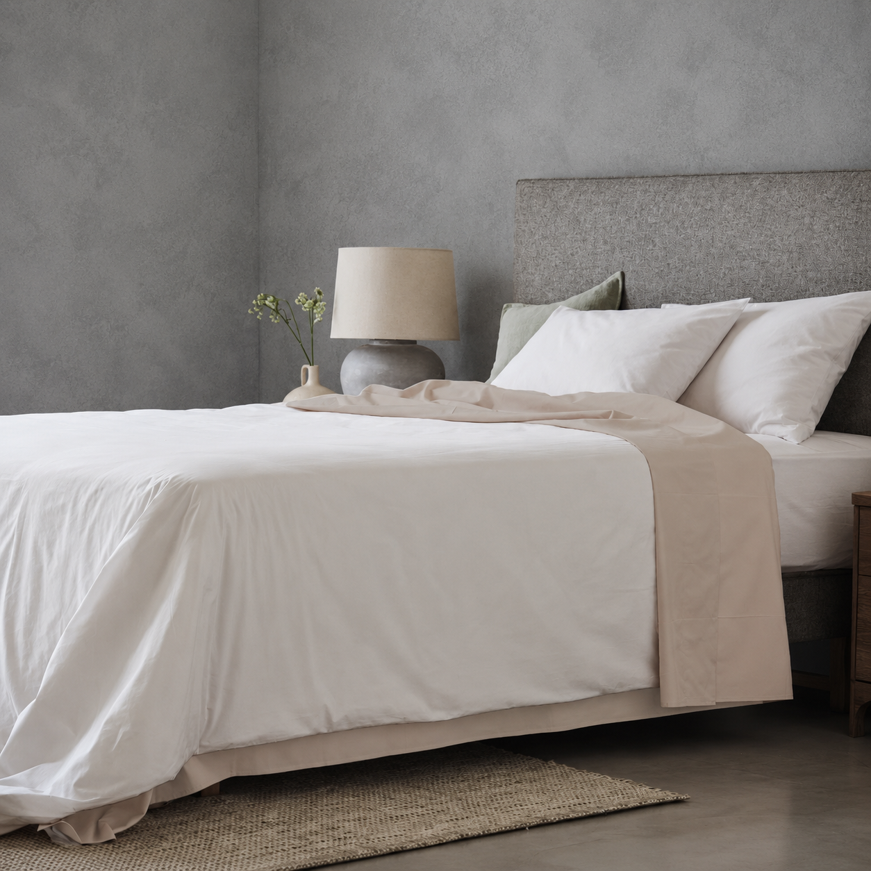 Arinta Organic Cotton Flat Sheet - Almond