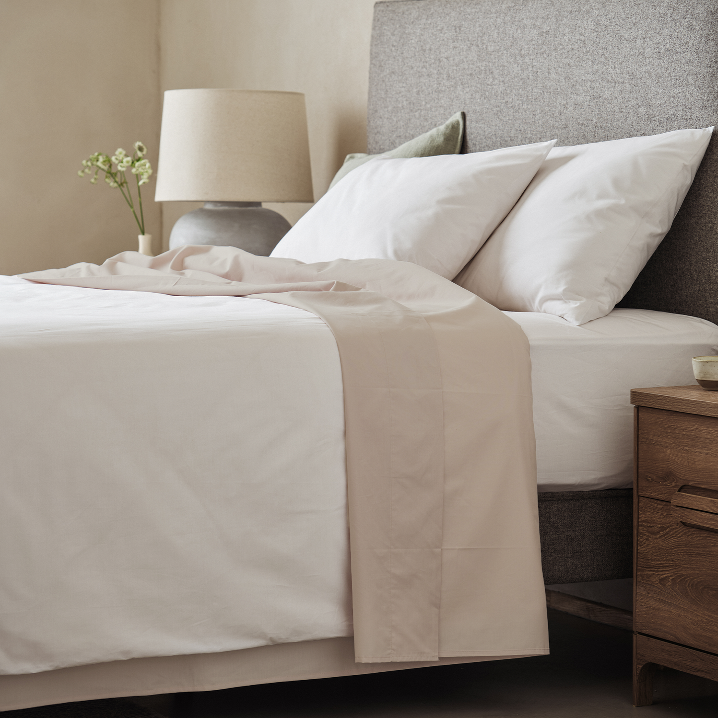 Arinta Organic Cotton Flat/Top Sheet - Almond