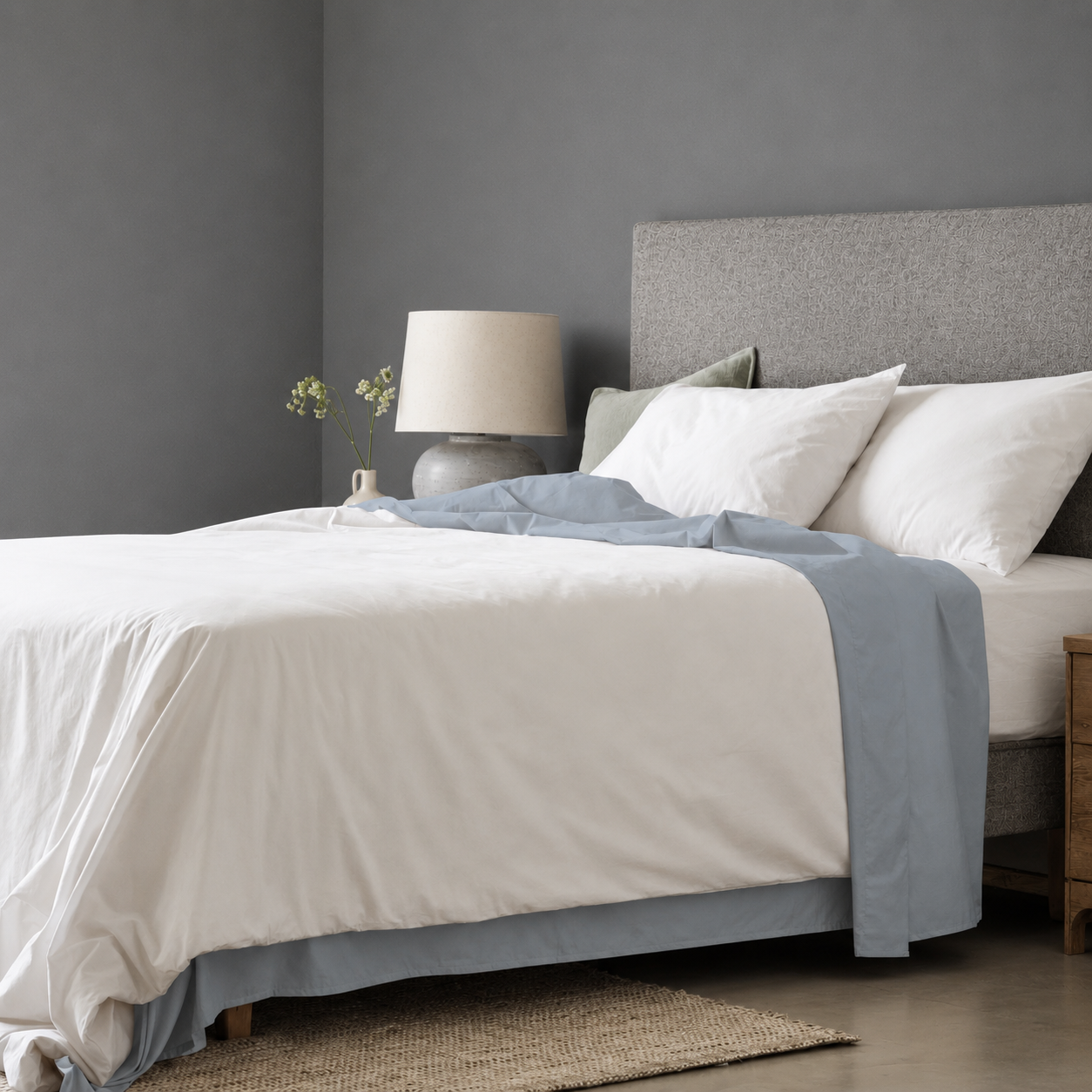 Arinta Organic Cotton Flat Sheet - Earl Grey