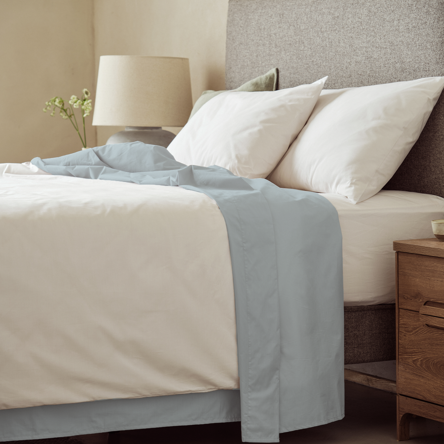 Arinta Organic Cotton Flat/Top Sheet - Earl Grey