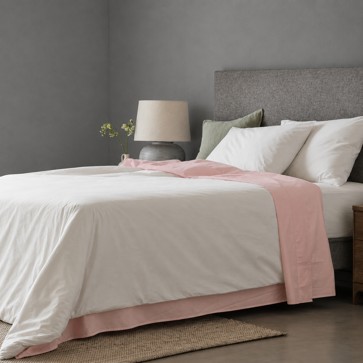 Arinta Organic Cotton Flat Sheet - Marshmallow