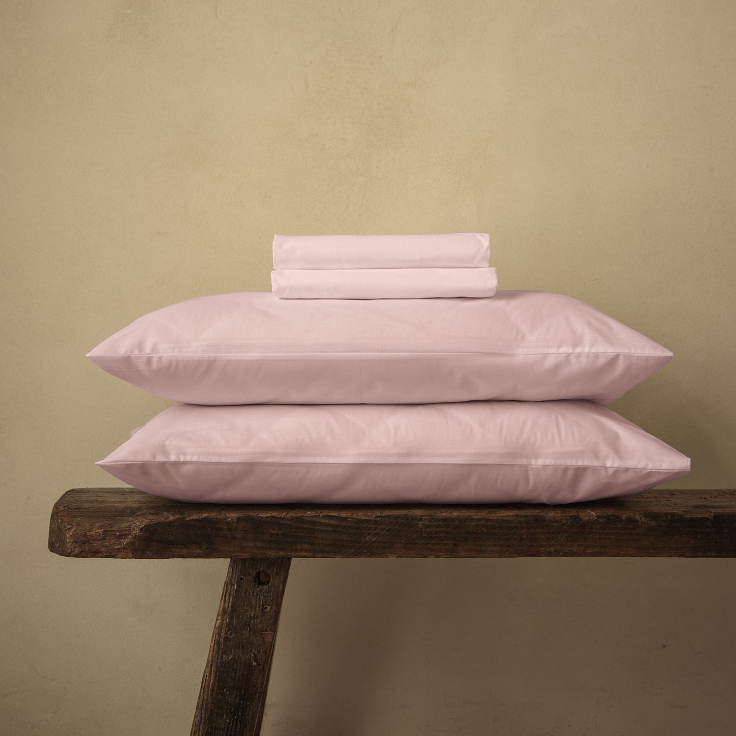 Ensemble de draps en coton biologique Arinta - Guimauve