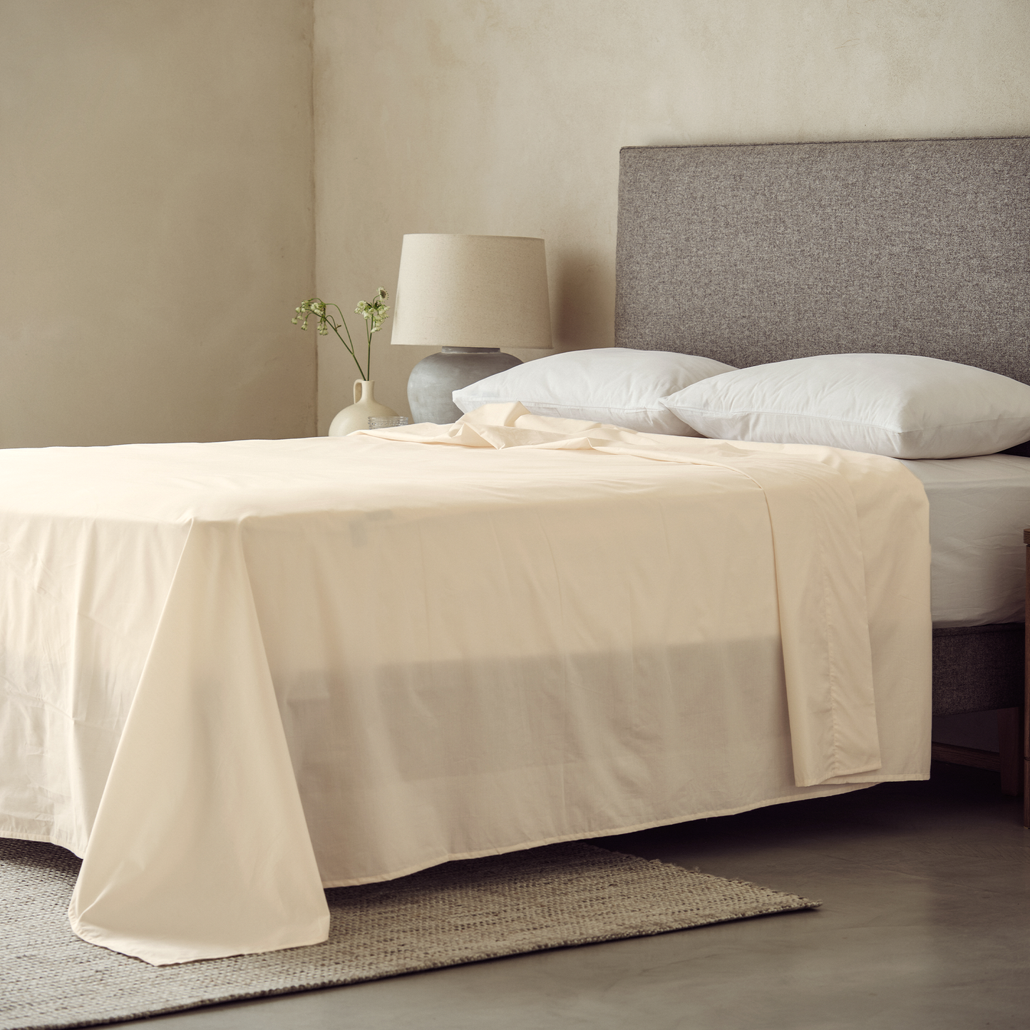 Arinta Organic Cotton Flat/Top Sheet - Vanilla
