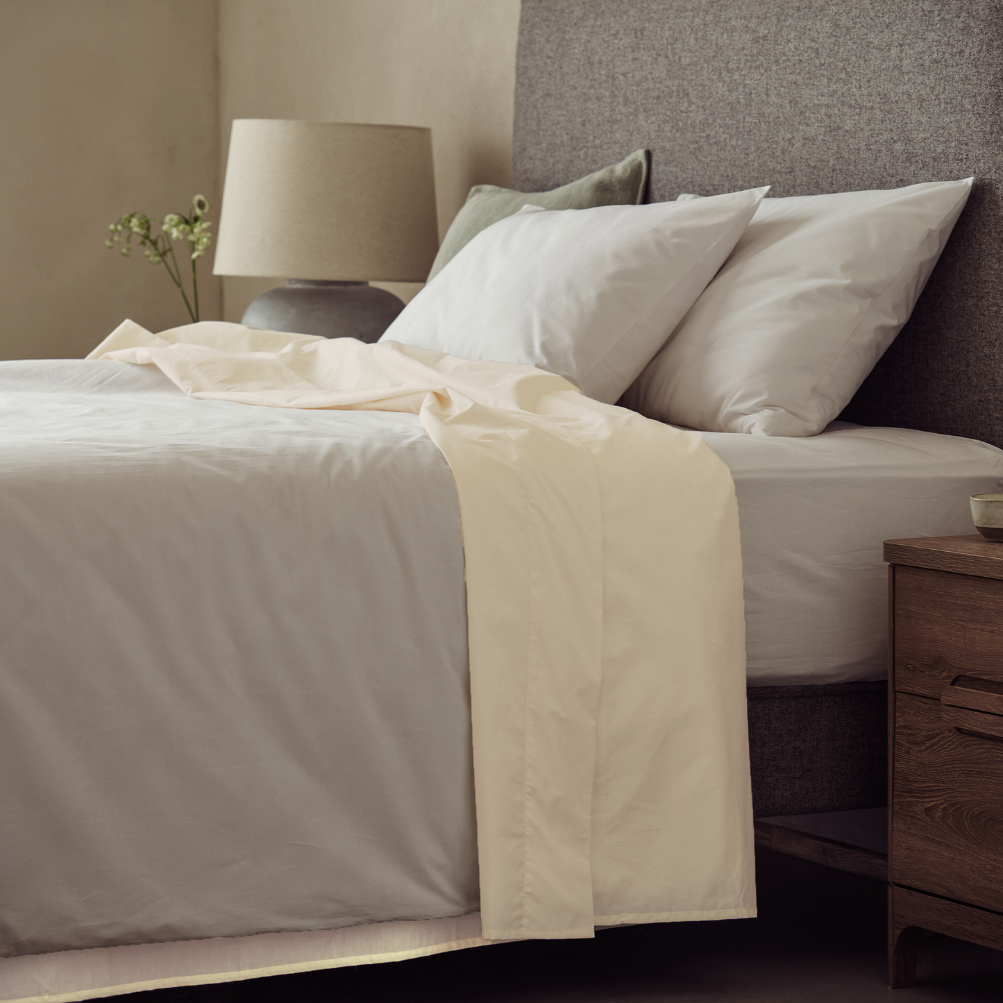 Arinta Organic Cotton Flat/Top Sheet - Vanilla