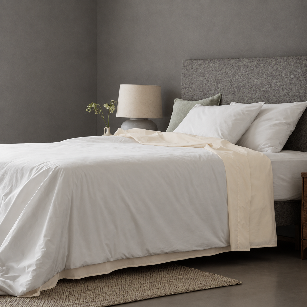 Arinta Organic Cotton Flat Sheet - Vanilla