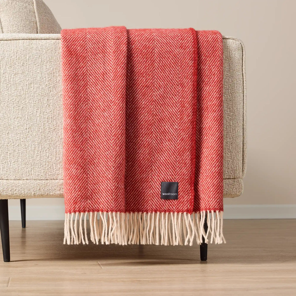 Plaid en laine Greta Herringbone