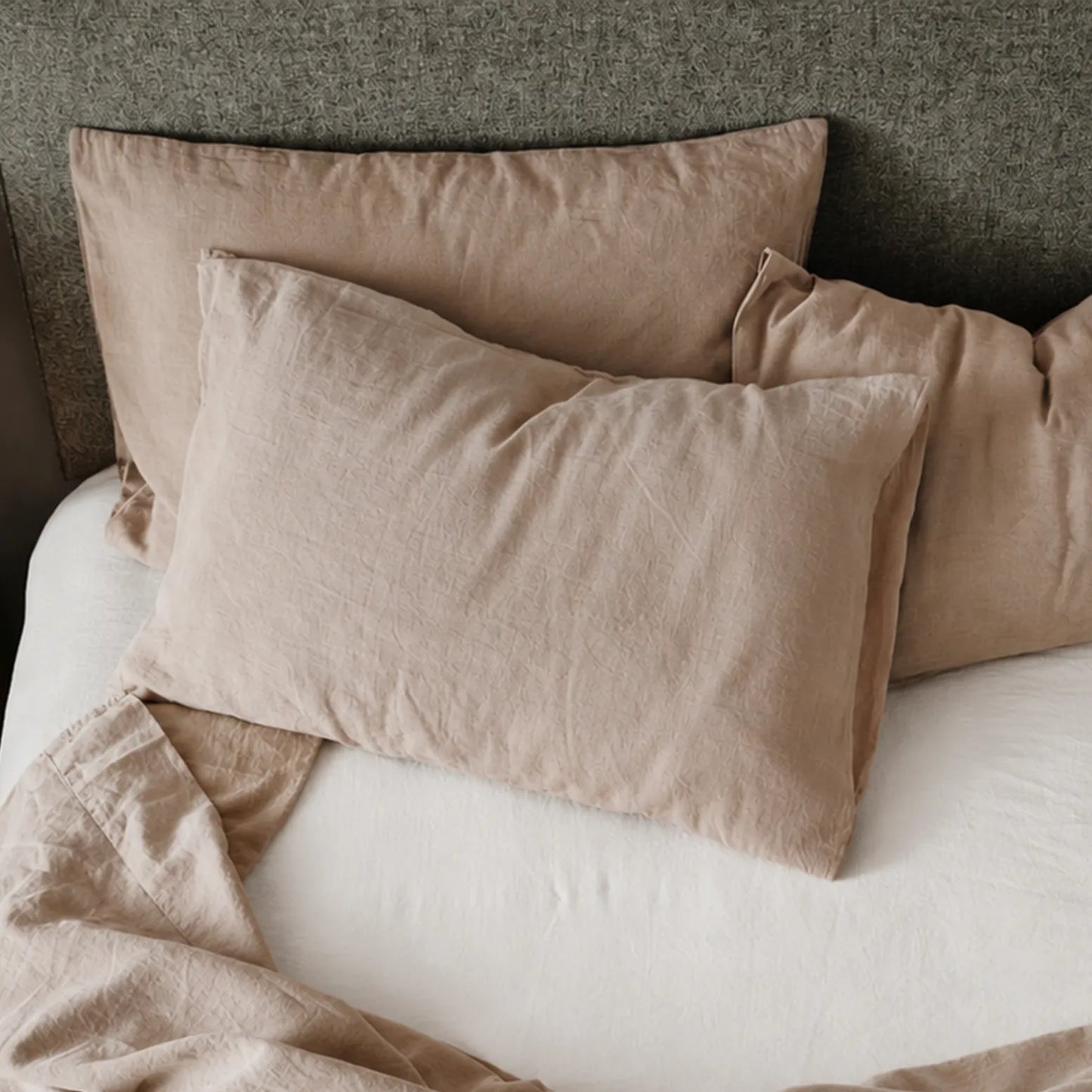 Mariana Linen Blend Duvet Set - Latte