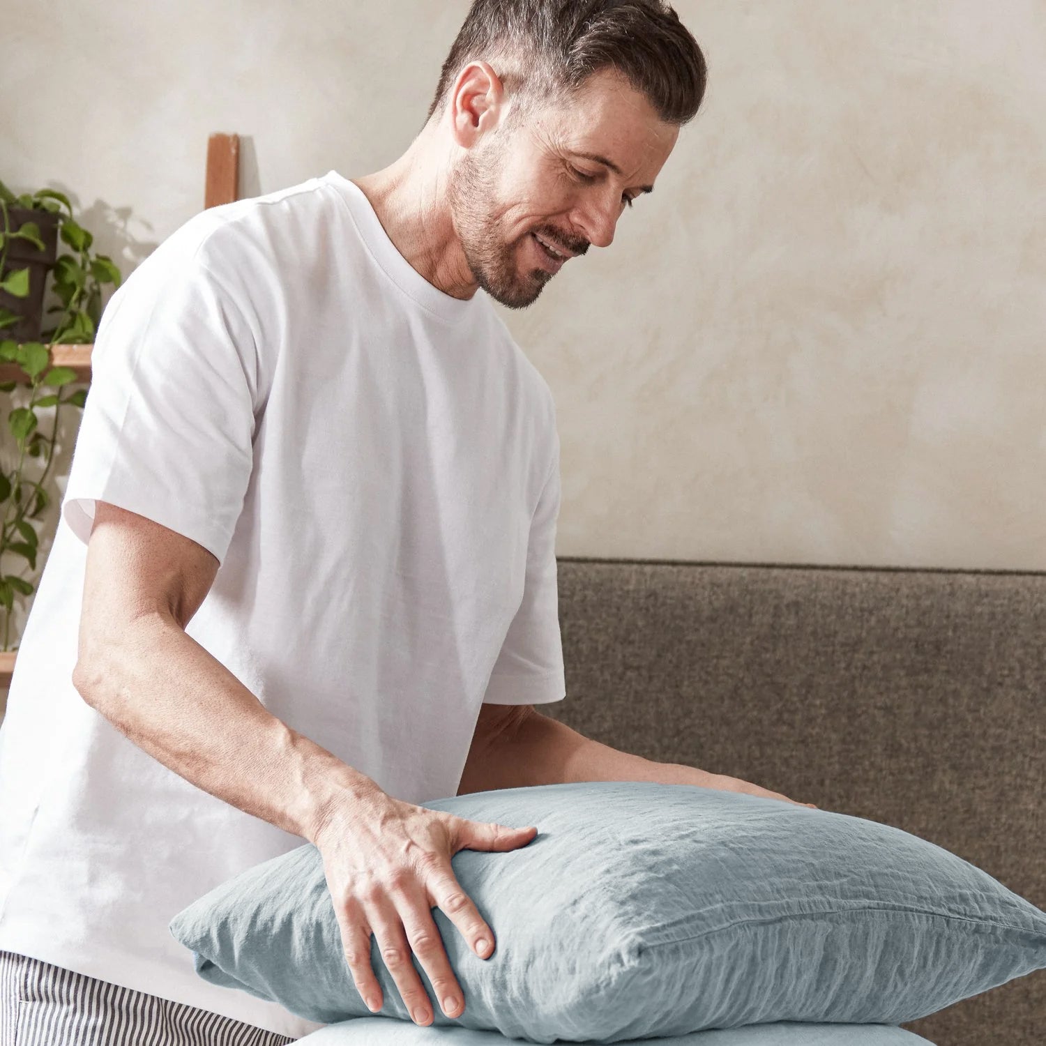 Mariana Linen Blend Pillow Case - Cornflower