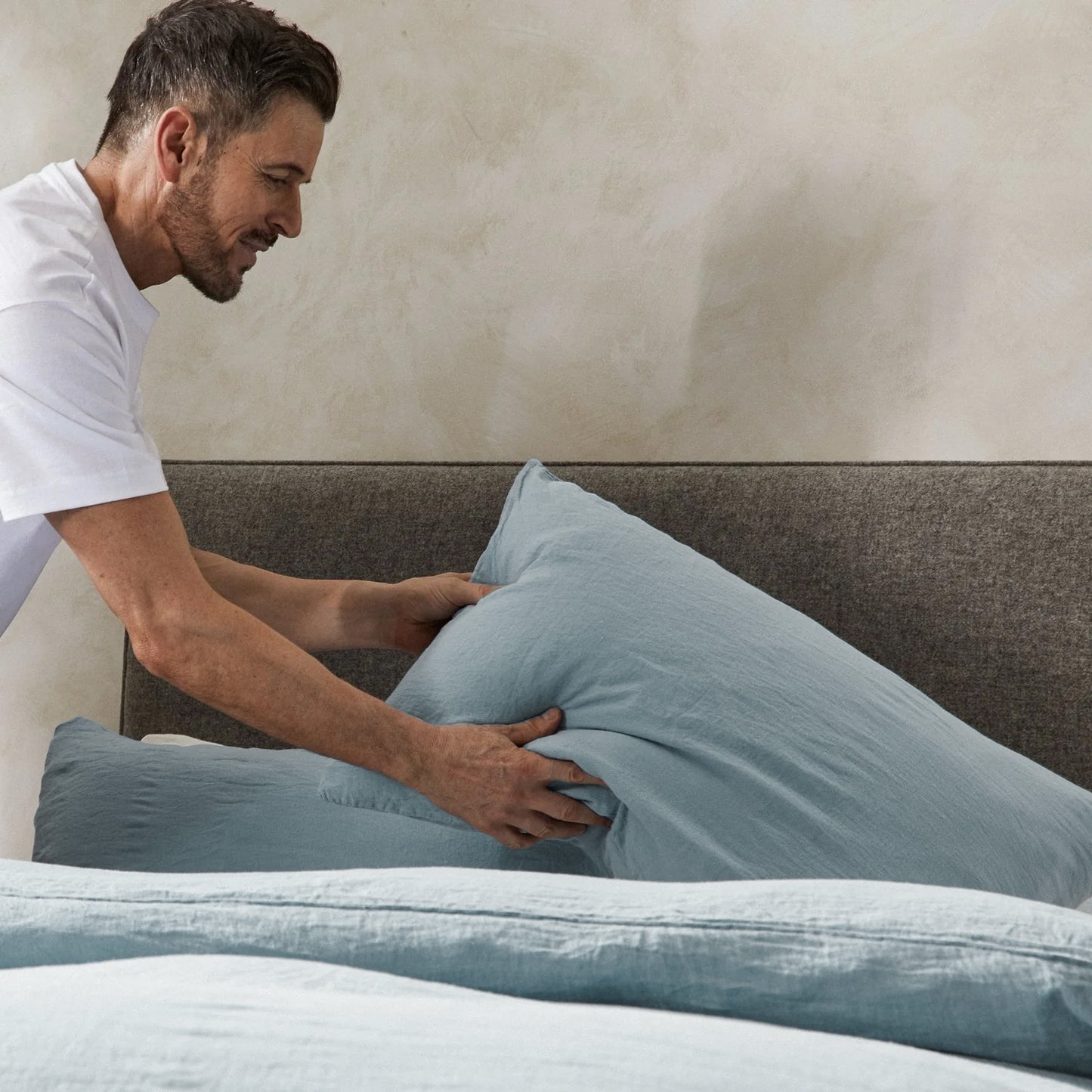 Mariana Linen Blend Pillow Case - Cornflower