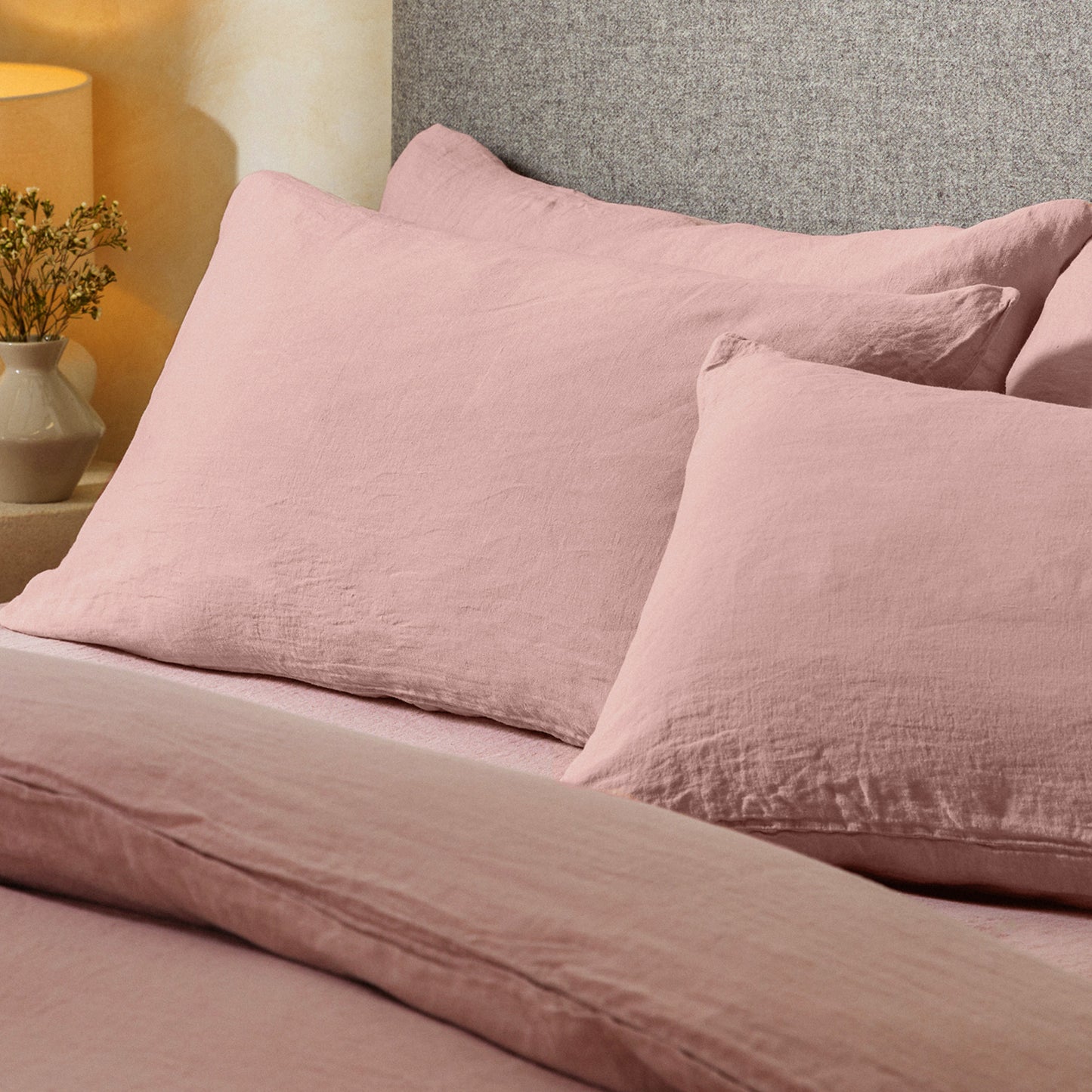 Mariana Linen Blend Sheet Set - Rose