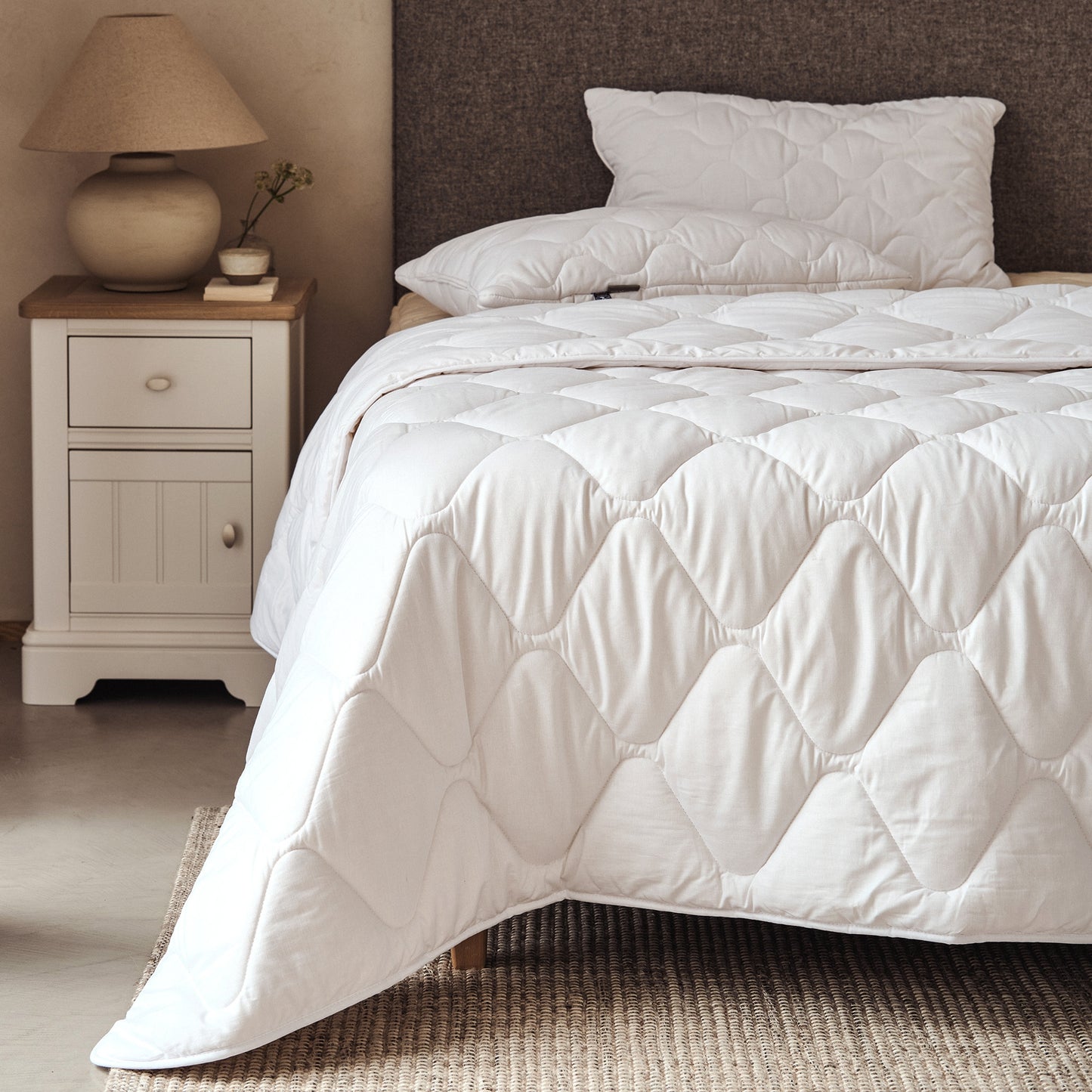 Parure de lit classique en laine - Légère