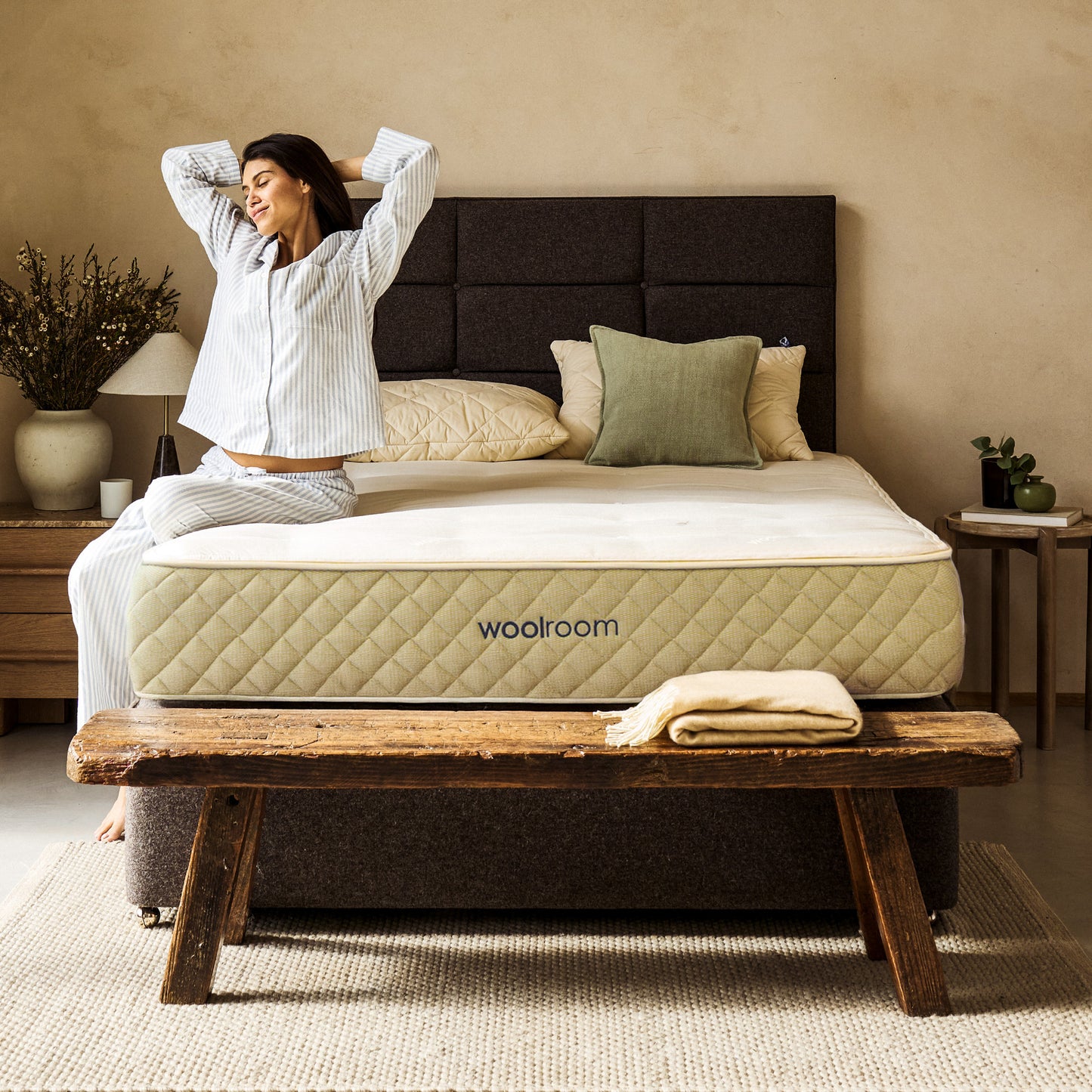 Matelas hybride en latex et laine