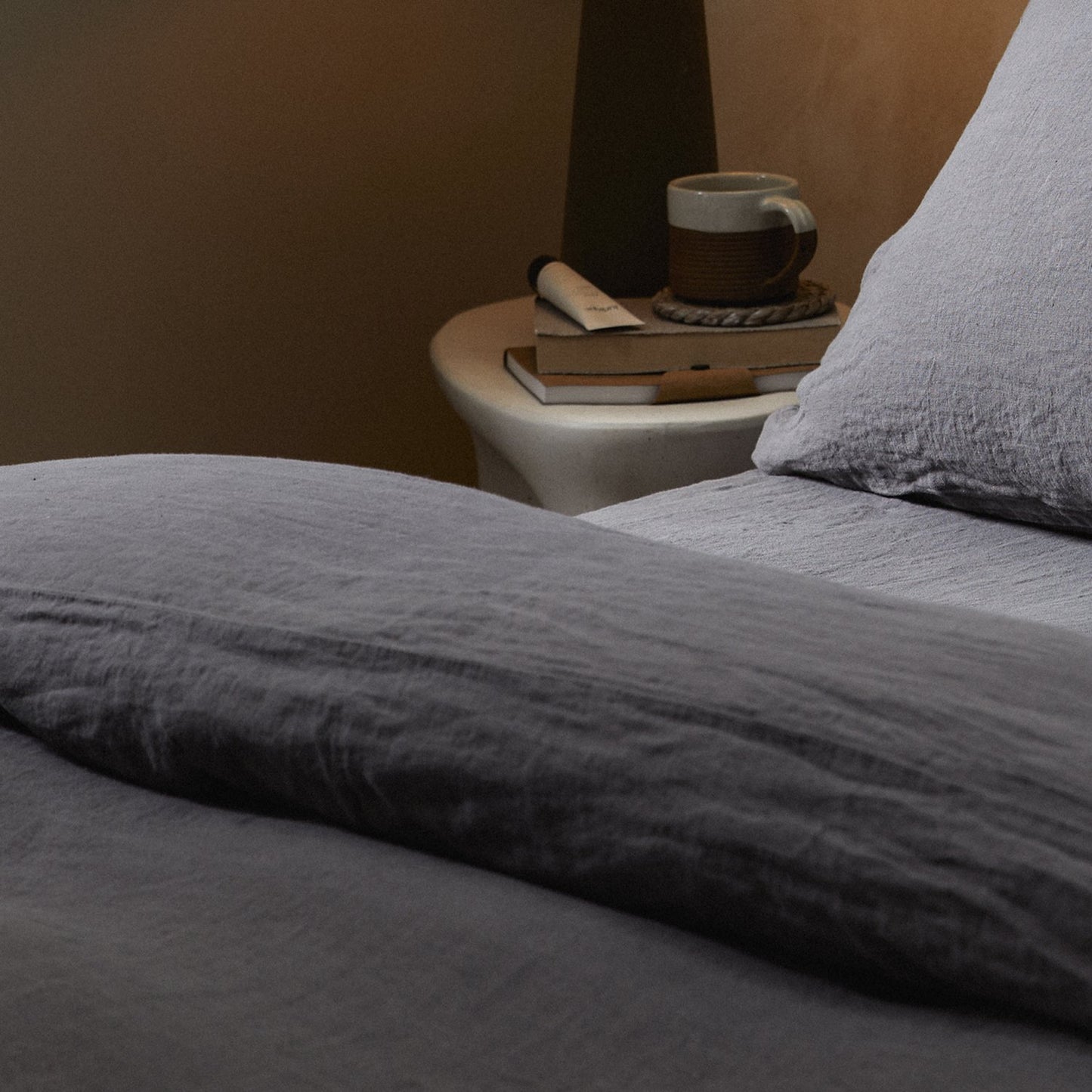 Product image of Mariana Linen Blend Comforter Cover - Charcoal by Woolroom – premium linen