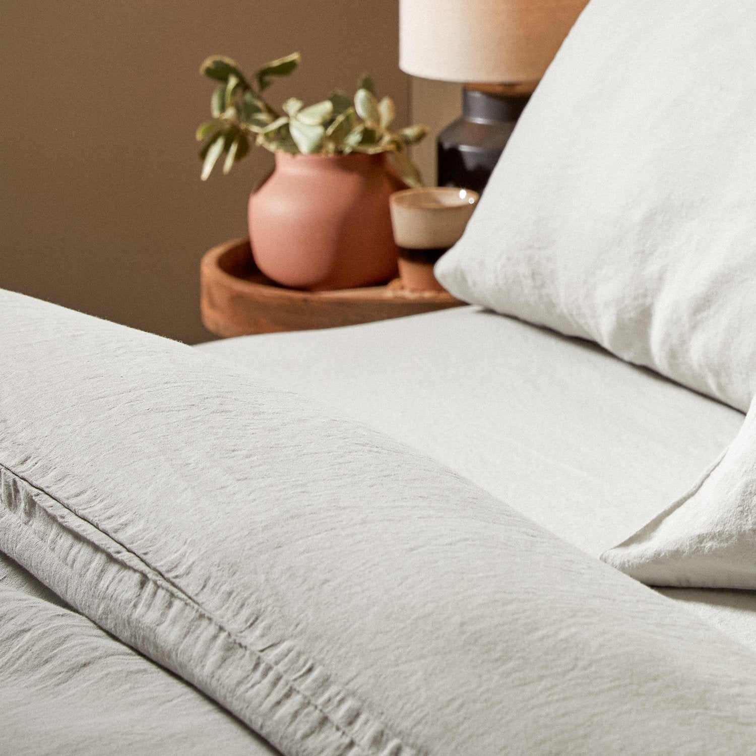 Product image of Mariana Linen Blend Comforter Cover - Pebble by Woolroom – premium linen