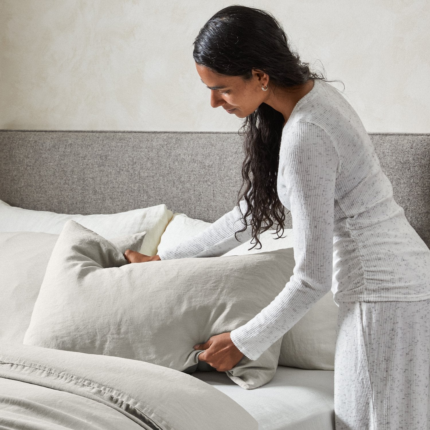 Product image of Mariana Linen Blend Pillow Case - Pebble by Woolroom – premium linen