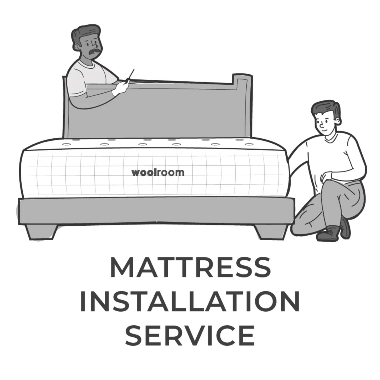 Woolroom offers a Mattress Installation Service as an add-on to a mattress purchase.