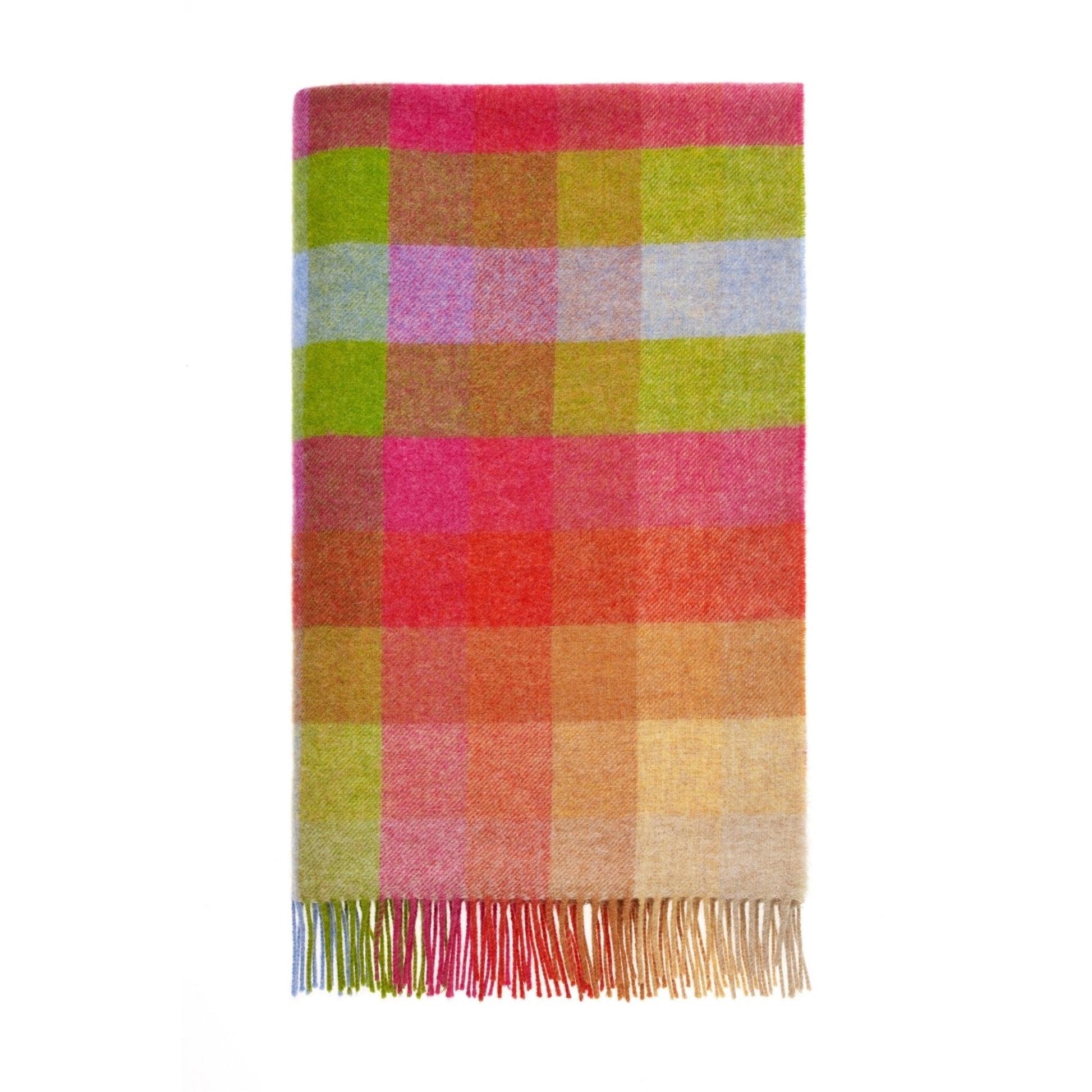 Harlequin Shetland Wool Throw - Sunshine from Woolroom – natural wool throws for better sleep