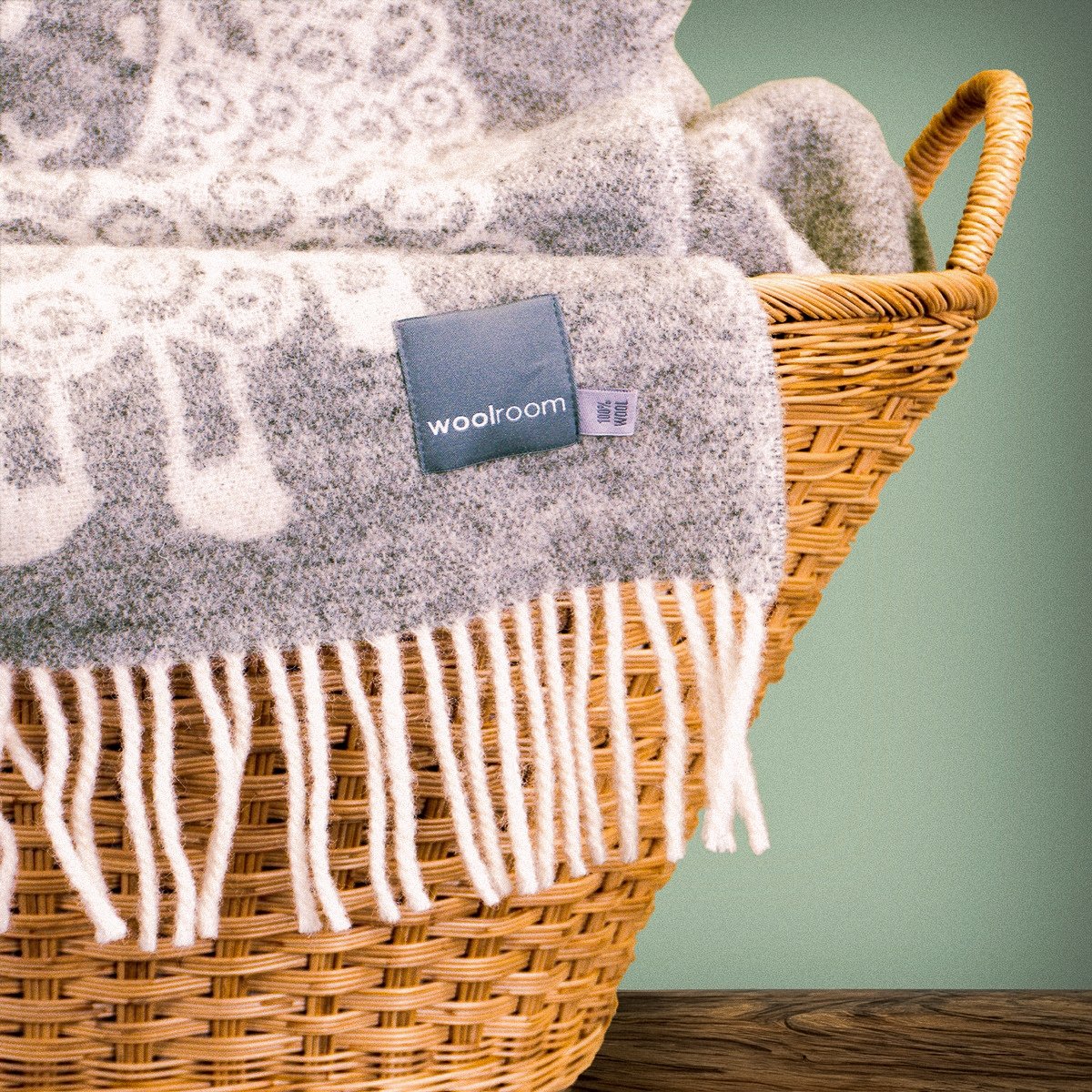 Wild and Wool Lamb Wool Throw - Stone – natural wool throws by Woolroom