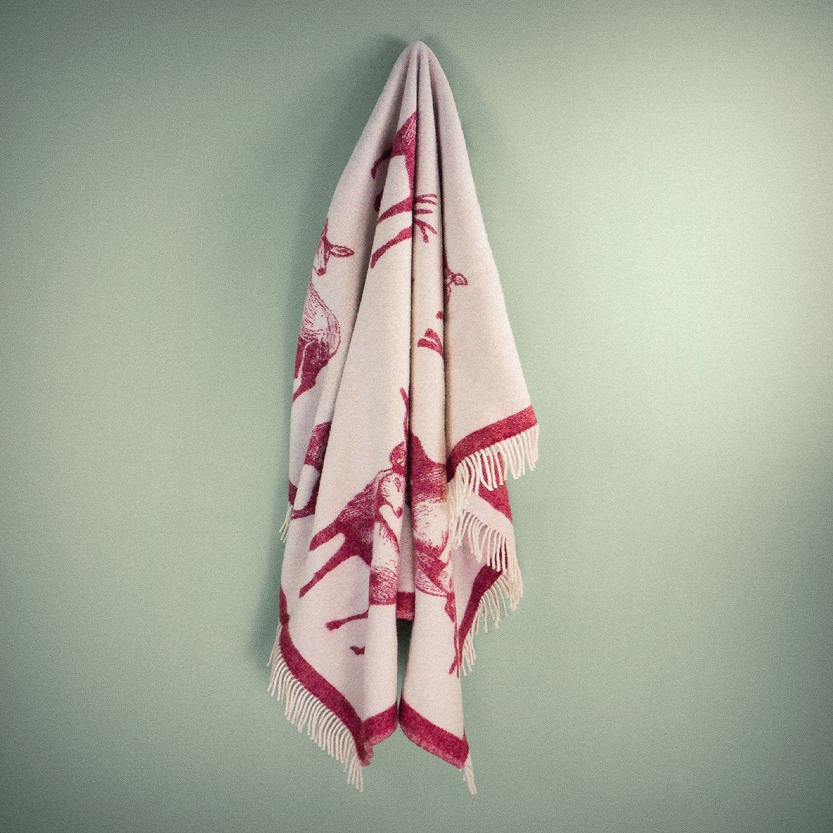 Woolroom Wild and Wool Deer Wool Throw - Berry – crafted from natural materials for comfort