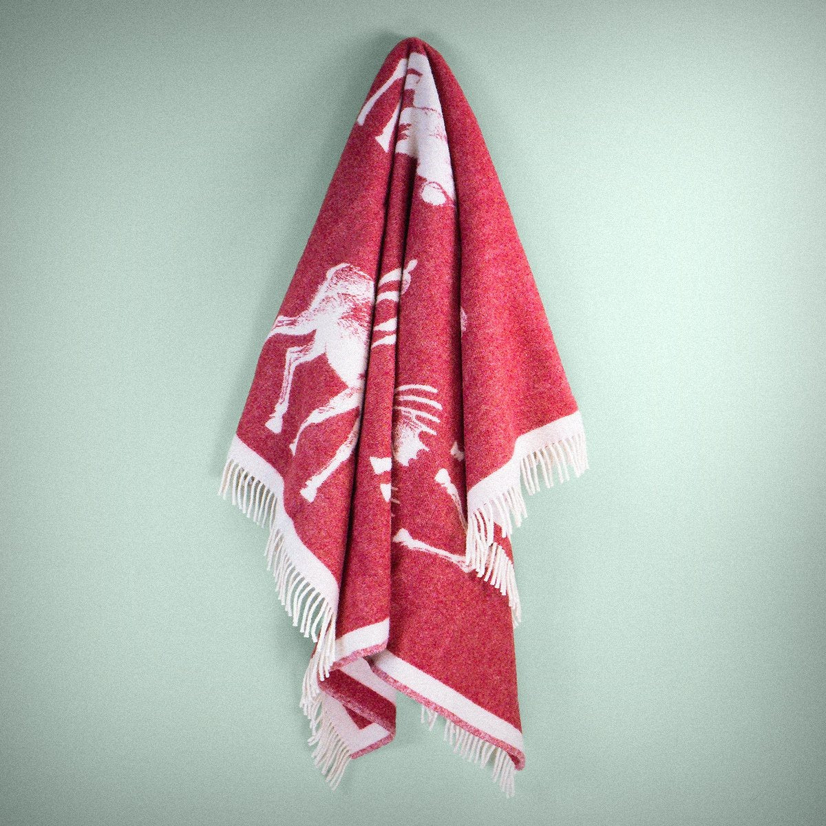 Wild and Wool Moose Wool Throw - Berry from Woolroom – natural wool throws for better sleep