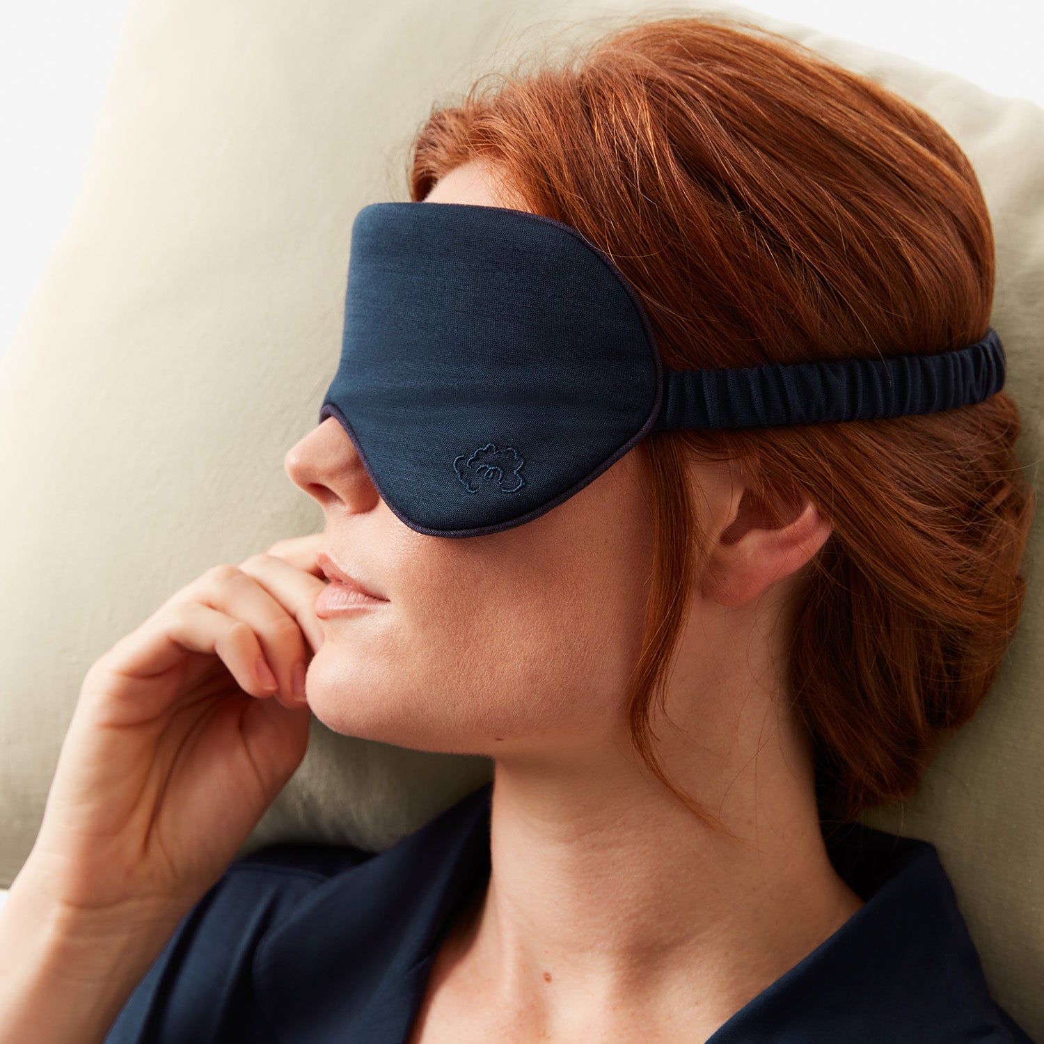 Merino Eye Mask - Navy