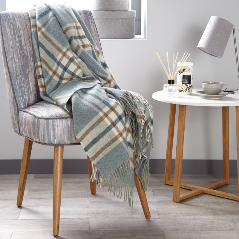 Arncliffe Wool Throw - Aqua