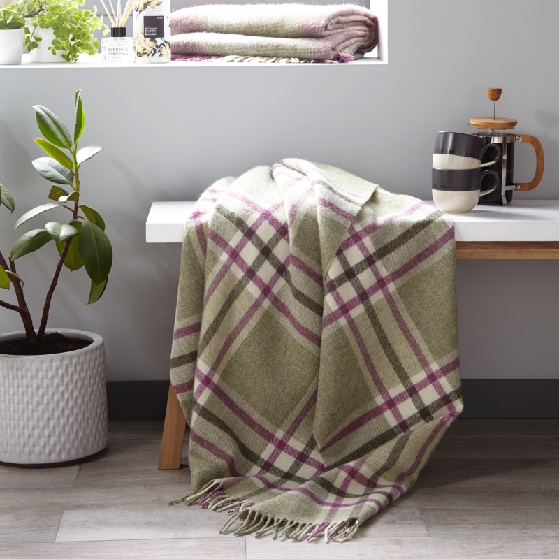 Arncliffe Wool Throw - Fern