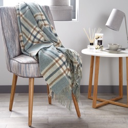 Arncliffe Wool Throw - Aqua