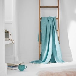 Herringbone Wool Throw - Jade