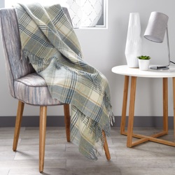 Huntingtower Wool Throw - Aqua