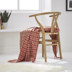 Milan Wool Throw - Terracotta