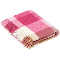 Rome Wool Throw - Pink/Natural