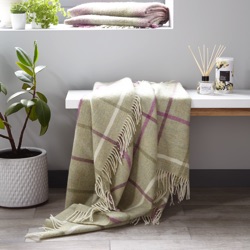 Windowpane Wool Throw - Fern