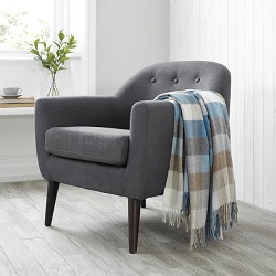 Harlequin Merino Wool Throw - Aqua