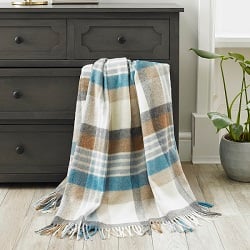 Melbourne Merino Wool Throw - Aqua