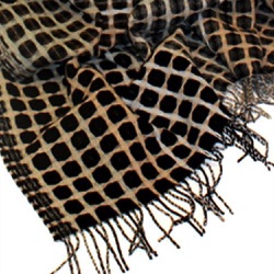 Designer Throw - Margo Selby Black Lambswool Throw