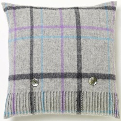 Cushion - Grey Pastel Windowpane Cushion