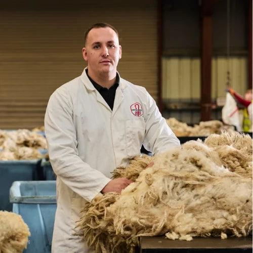 The Role of a Wool Grader - man standing with wool