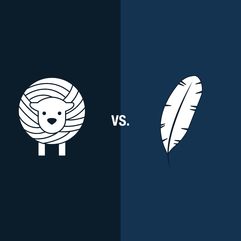 Wool vs Down Icons