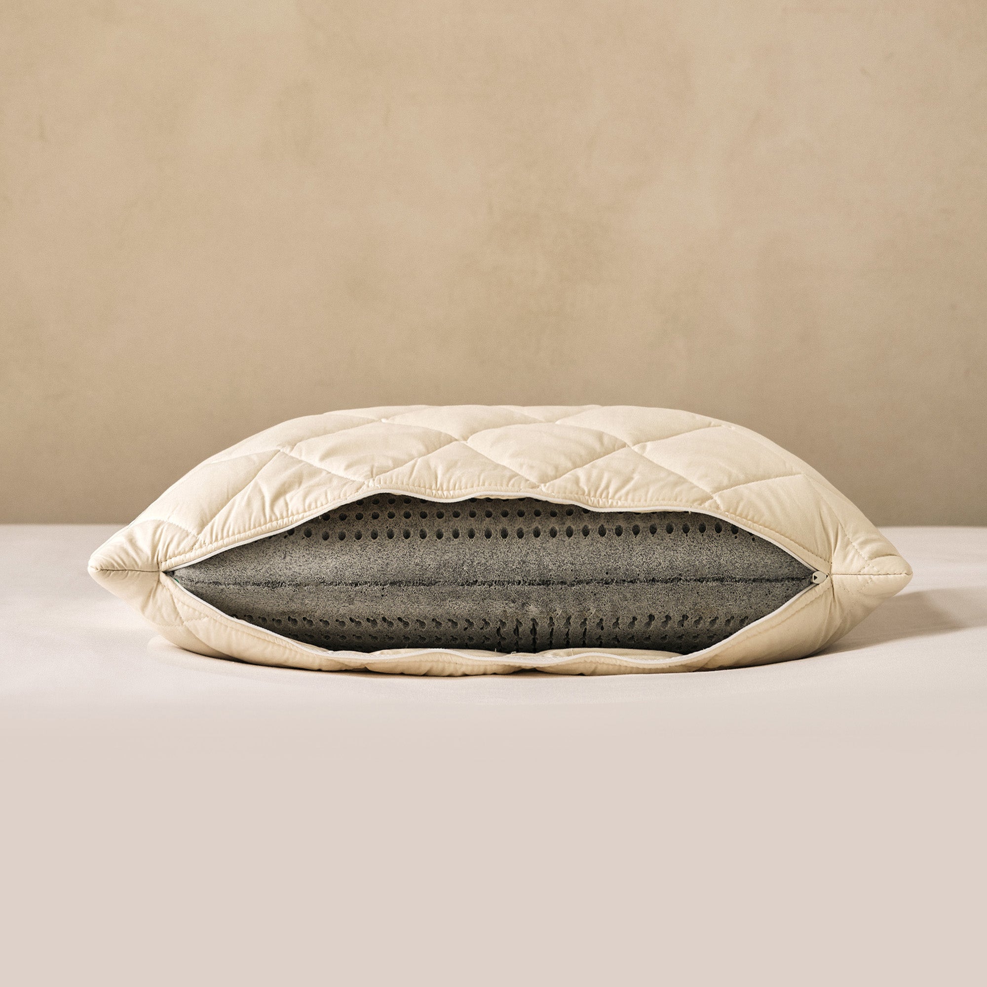 Natural Latex Washable Wool Pillow - Standard Deep